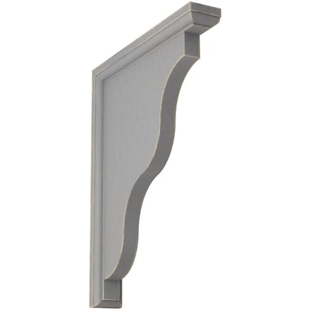 Ekena Millwork 1 1/2"W x 9"D x 11"H Hamilton Traditional Wood Vintage Decor Bracket, Pebble Grey BKTWD01X09X11HAPG
